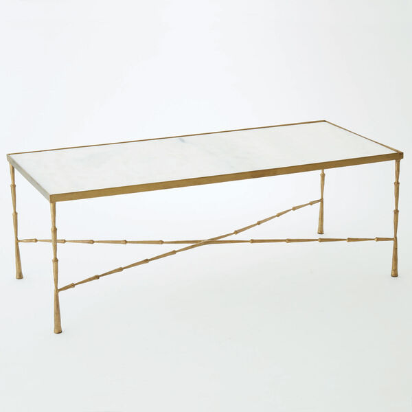 Studio A Spike Cocktail Table with White Marble, image 1