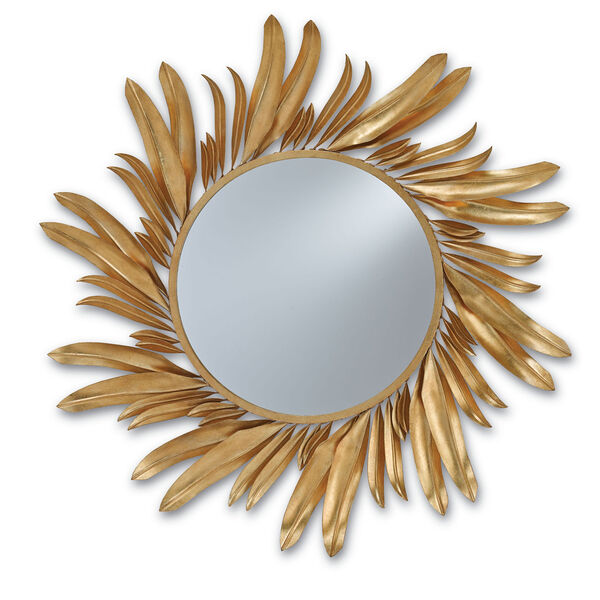 Folium Contemporary Gold Leaf Mirror, image 1