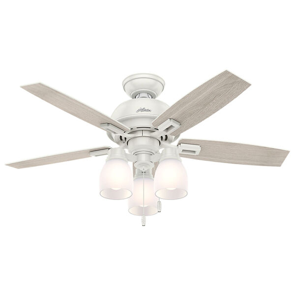 Donegan Fresh White 44-Inch Three-Light LED Adjustable Ceiling Fan, image 1