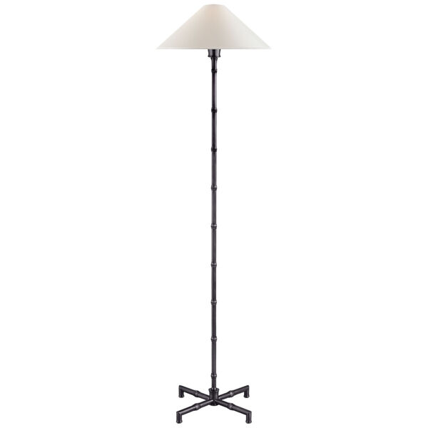 Grenol Floor Lamp in Bronze with Natural Percale Shade by Studio VC, image 1
