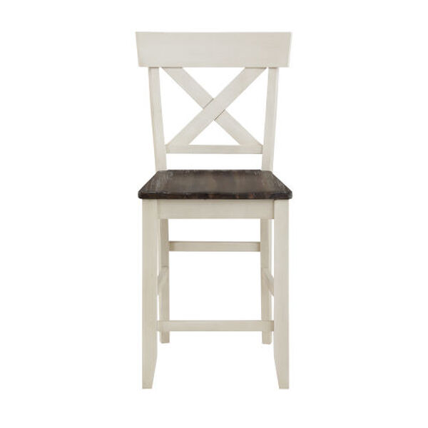 Bar Harbor II Cream 41-Inch Crossback Counter Height Dining Chair, Set of 2, image 2