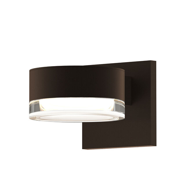 Inside-Out REALS Textured Bronze LED Wall Sconce with Clear Lens, image 1