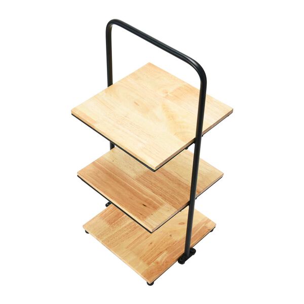 Black Modern Decorative Tray with 3 Shelves, image 2