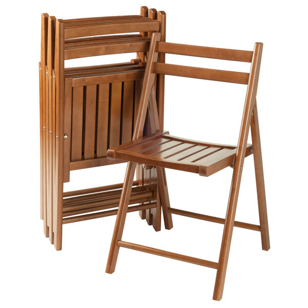 Robin Teak Folding Chair, Set of 4, image 1