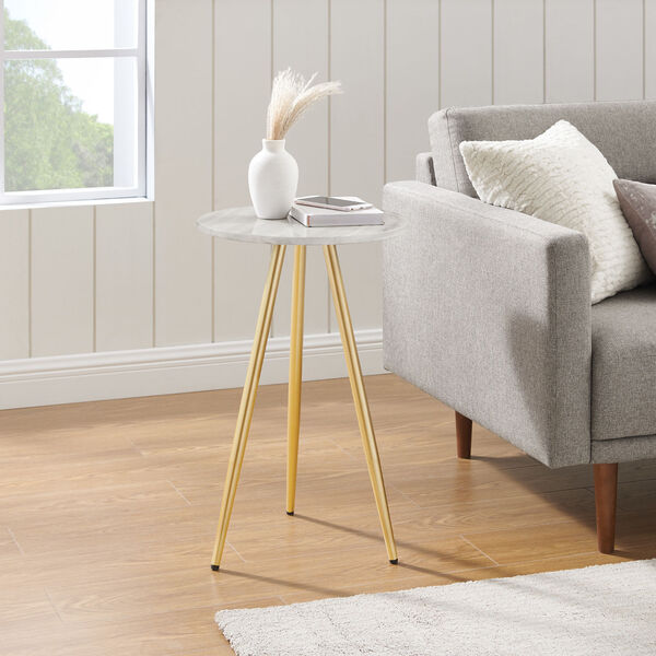 Tilly Gray and Gold Side Table, image 2