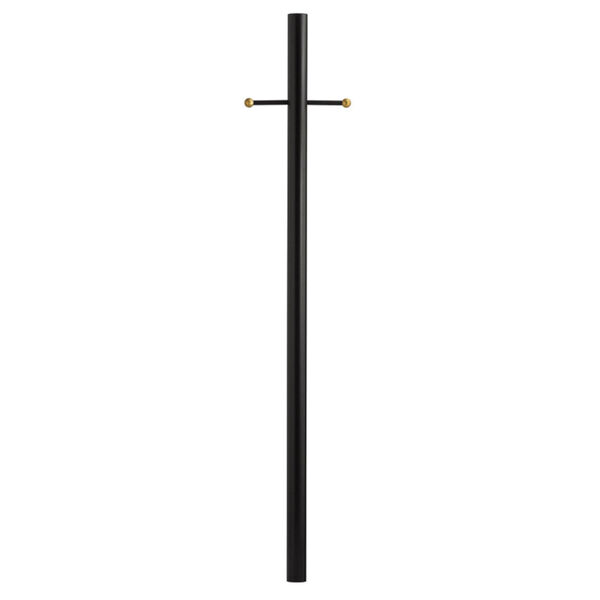 Textured Black 84-Inch Outdoor Post with Ladder Rest, image 1