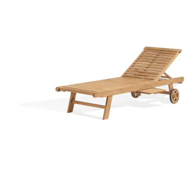 Oxford Natural Outdoor Chaise Lounge, image 1