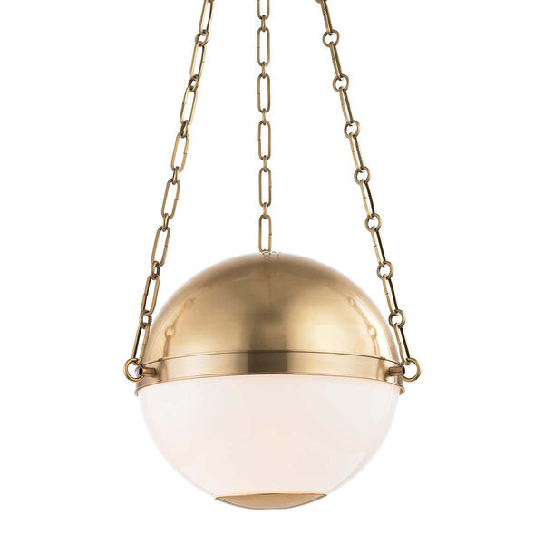 Sphere No.2 Gold and White Two-Light Pendant, image 2