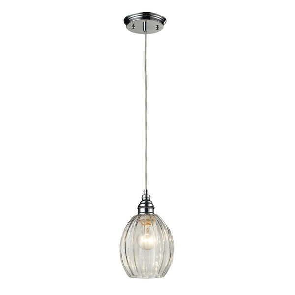 Danica One Light Pendant In Polished Chrome, image 1