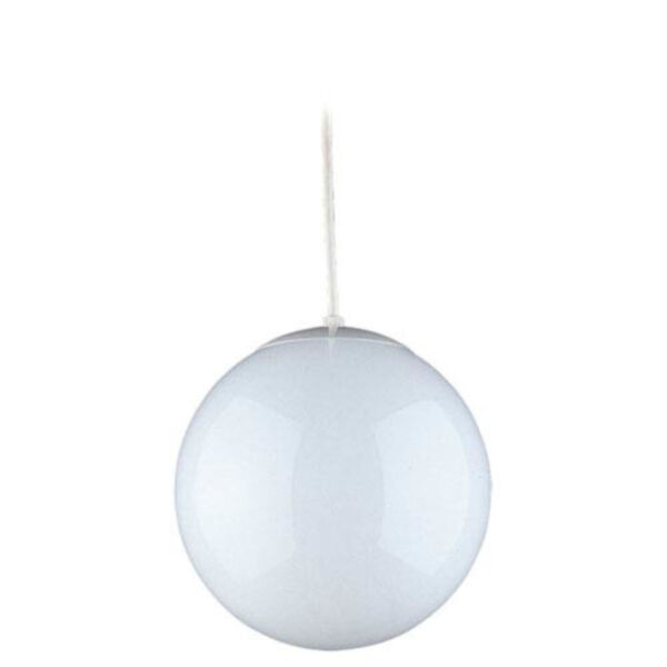 Cora White Globe Pendant, image 1