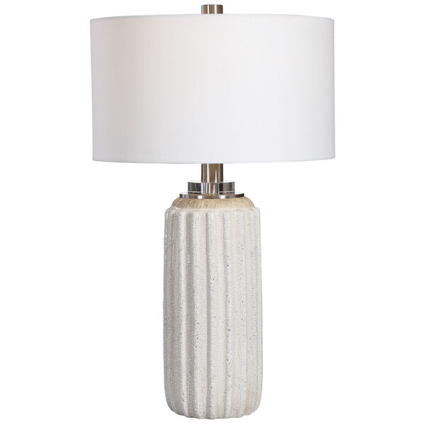Azariah Cream and Beige One-Light Table Lamp, image 1