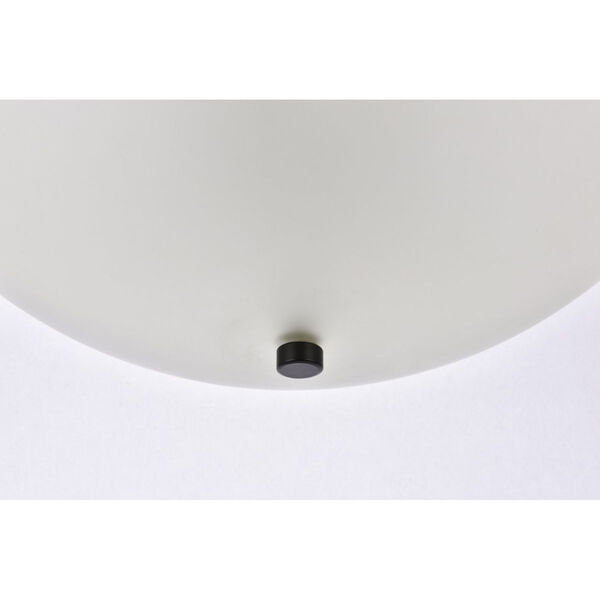 Jeanne Black and Frosted White Three-Light Semi-Flush Mount, image 4
