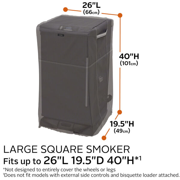 Maple Dark Taupe 26-Inch Square Smoker Grill Cover, image 4