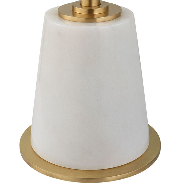 Edifice White and Brushed Brass Marble Drink Table, image 3