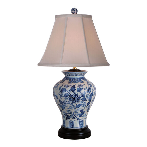 Porcelain Ware Blue and White 26-Inch One-Light Table Lamp, image 1