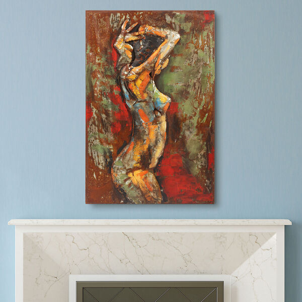 Nude Study 3 Mixed Media Iron Hand Painted Dimensional Wall Art, image 1