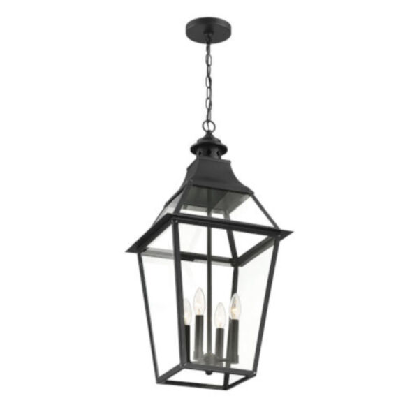 Elle Black and Gold Four-Light Outdoor Pendant, image 5