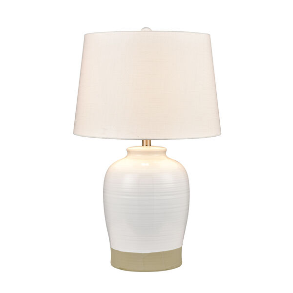Peli White and Gray 28-Inch One-Light Table Lamp, image 1