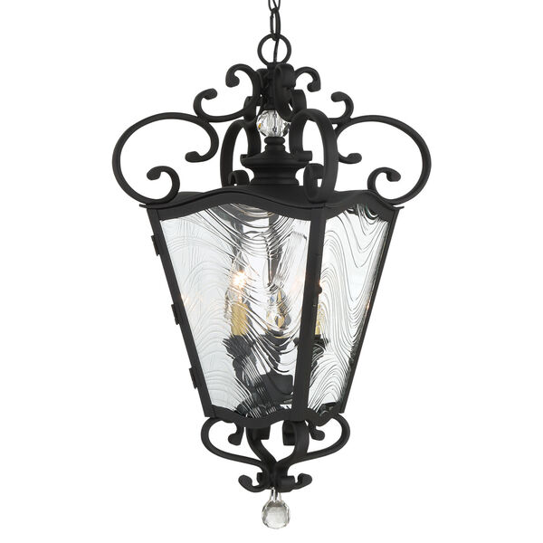 Brixton Ivy Coal with Honey Gold Highlight Three-Light Outdoor Chain Hung, image 1