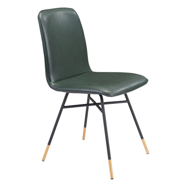 Var Green, Black and Gold Dining Chair, Set of Two, image 1