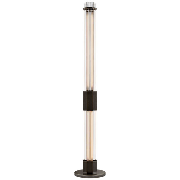 Fascio Large Floor Lamp in Bronze with Crystal by Lauren Rottet, image 1