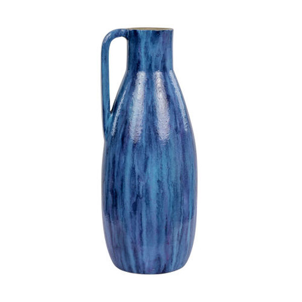 Avesta Blue Lustro Ceramic Vase, image 3