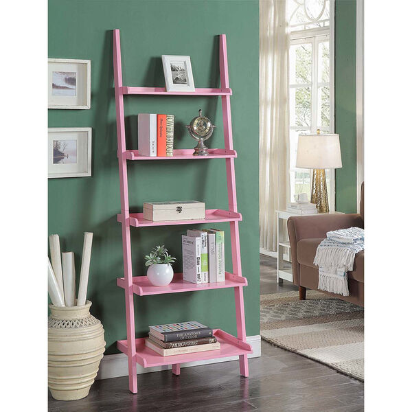 American Heritage Light Pink Bookshelf Ladder, image 2