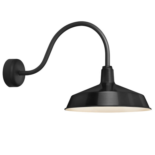 Essentials by Troy RLM Standard Black One-Light Outdoor Wall Sconce with 23-Inch Arm, image 1