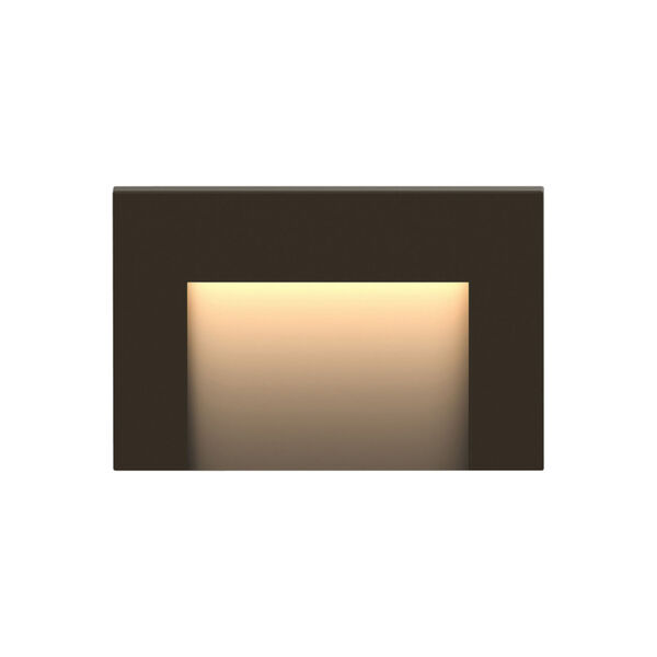 Taper Bronze 2700K LED Deck Light with Etched Glass, image 1