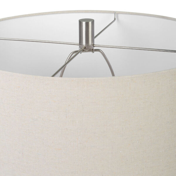 Cyclone Ivory and Brushed Nickel One-Light Table Lamp, image 5