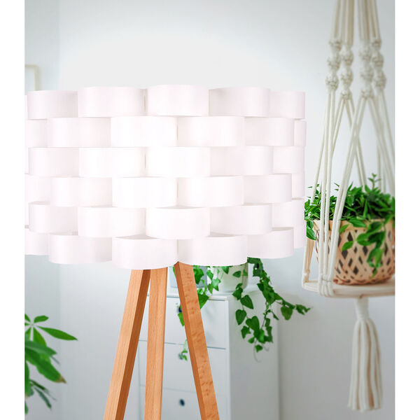 Bijou Rattan Wood LED Floor Lamp, image 4