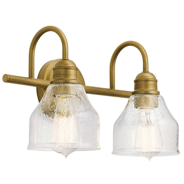 Avery Natural Brass Two-Light Bath Vanity, image 1