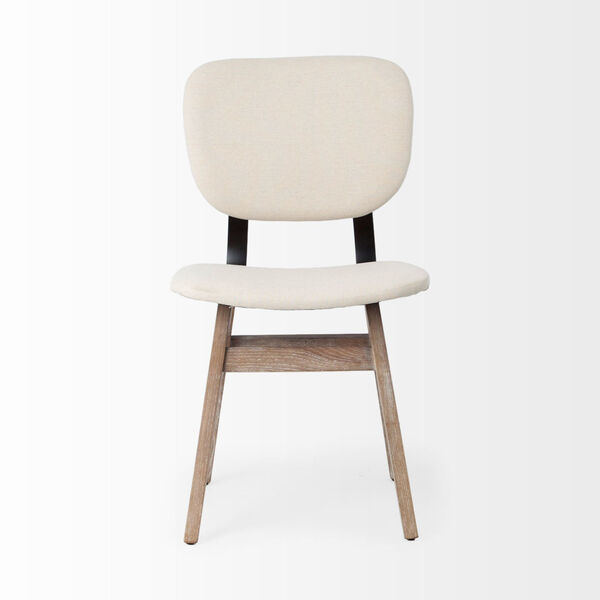 Haden I Cream and Brown Solid Wood Side Chair, image 2