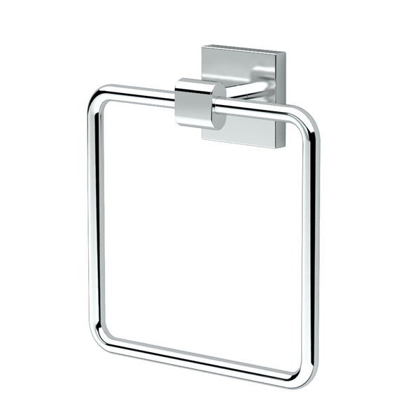Elevate Chrome Towel Ring, image 1