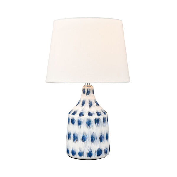 Colmar White and Blue One-Light Table Lamp, image 1