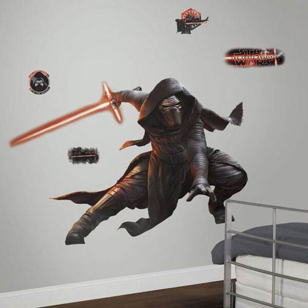 Star Wars Multicolor Ep VII Kylo Ren Glow in the Dark Giant Wall Decal, image 1