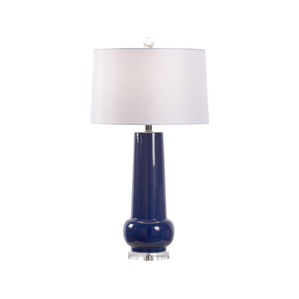 Classic Blue Glaze and White One-Light Table Lamp, image 1