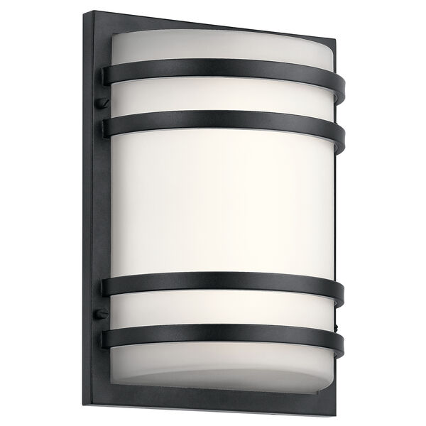 Textured Black 10-Inch LED Medium Outdoor Wall Light, image 1