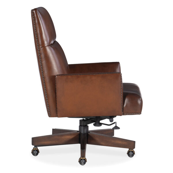 Gracilia Brown Leather Executive Swivel Tilt Chair, image 3
