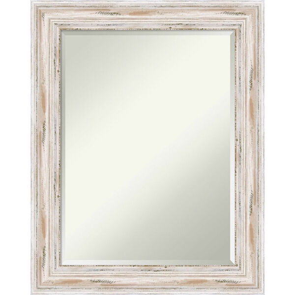 Alexandria White 23W X 29H-Inch Bathroom Vanity Wall Mirror, image 1