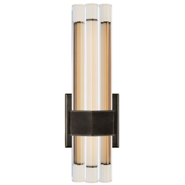 Fascio 14-Inch Asymmetric Sconce in Bronze with Crystal by Lauren Rottet, image 1