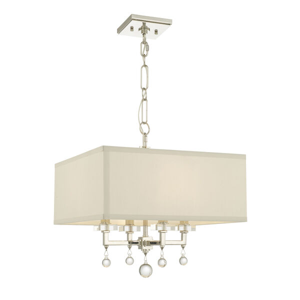 Paxton Polished Nickel Four-Light Mini Chandelier, image 2
