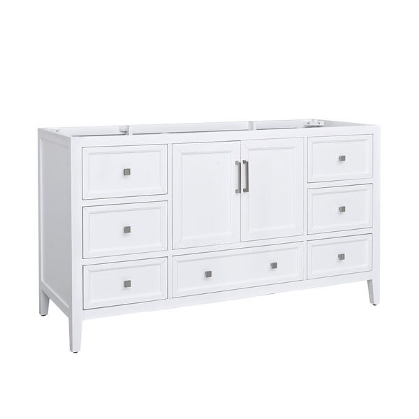 Everette White 60-Inch Single Vanity Cabinet, image 2