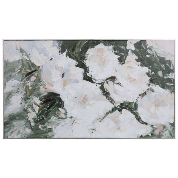 Sweetbay Magnolias Green and White Hand Painted Art, image 1