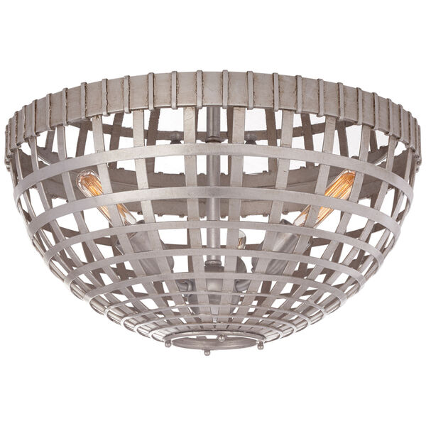 Mill Small Flush Mount in Burnished Silver Leaf by AERIN, image 1