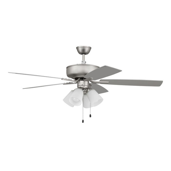 Pro Plus Brushed Satin Nickel 52-Inch Four-Light Ceiling Fan, image 1