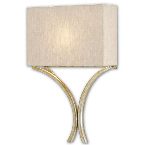 Corn Silver Leaf One-Light Fluorescent Wall Sconce, image 1