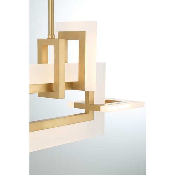 Inizio Gold 15-Inch Integrated LED Chandelier, image 3