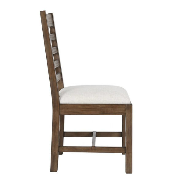 Quincy Weathered Brown and White Upholstered Dining Chair, Set of 2, image 6