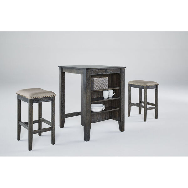 Tapas Weathered Pepper Counter Table and Stool, 3-Piece, image 2